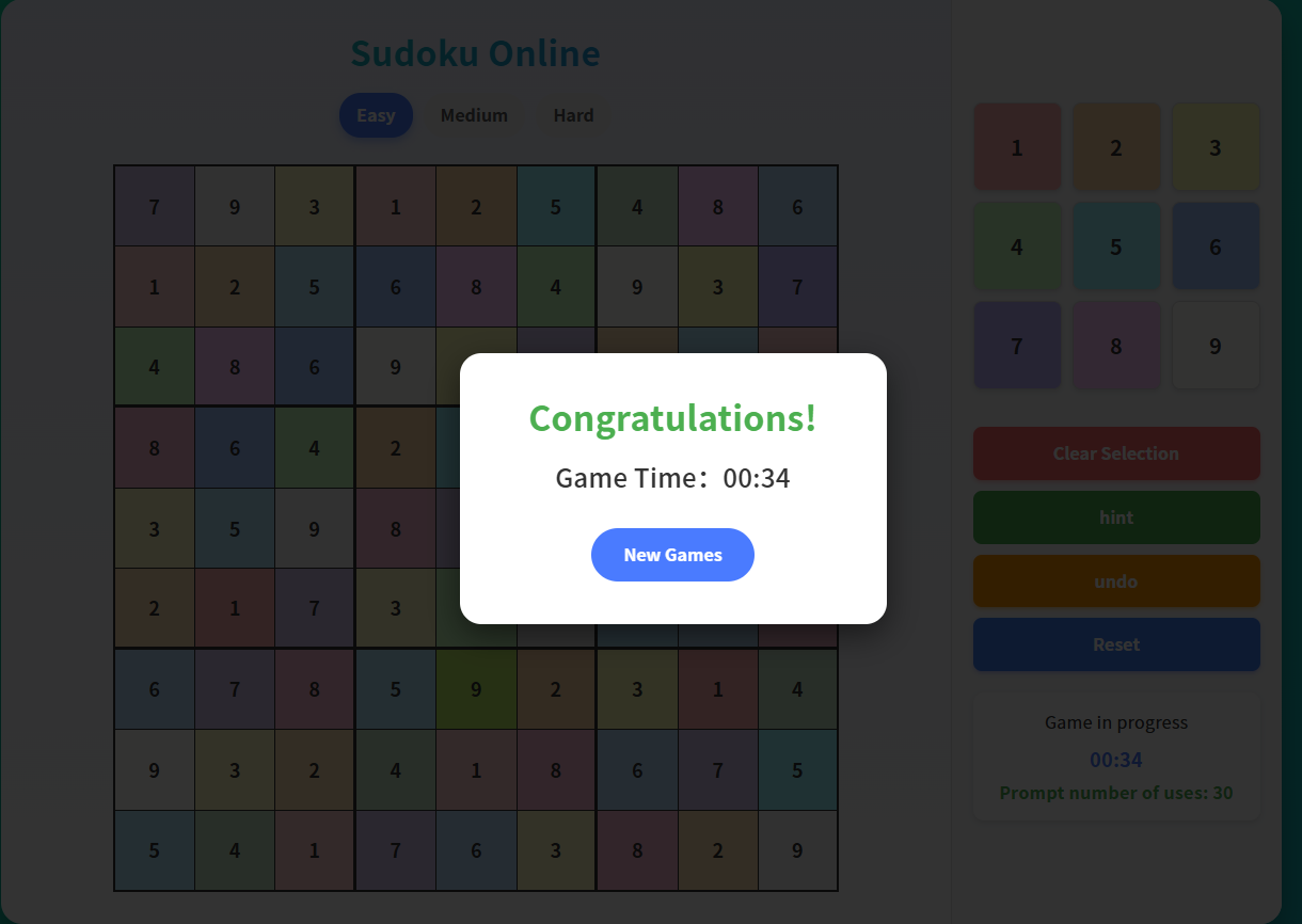 sudoku game